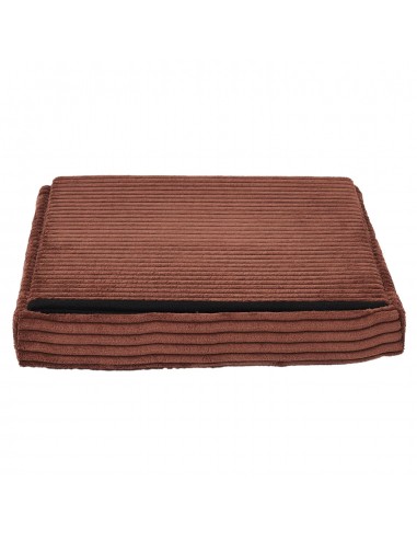 SCOTT - Pouf pliable côtelé terra