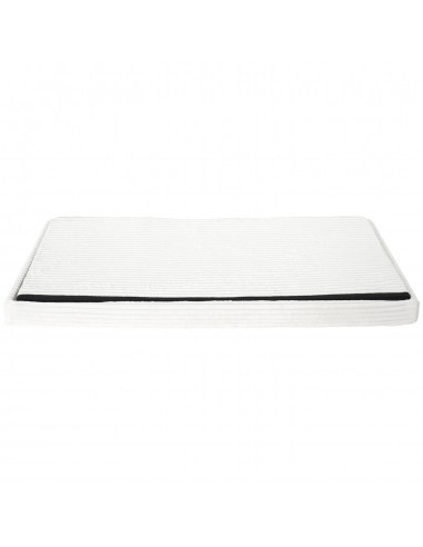 SCOTT - Coffre banc pliable côtelé beige