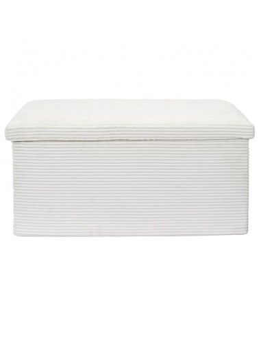 SCOTT - Coffre banc pliable côtelé beige
