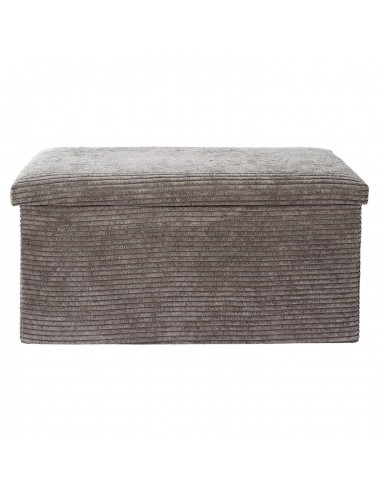 SCOTT - Coffre banc pliable côtelé taupe