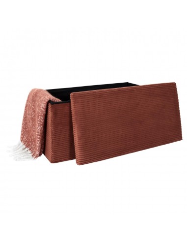 SCOTT - Coffre banc pliable côtelé terra