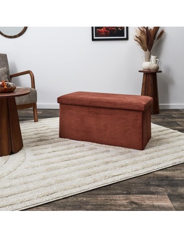 SCOTT - Coffre banc pliable côtelé terra