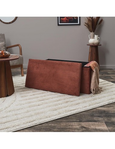 SCOTT - Coffre banc pliable côtelé terra