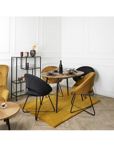 JULIA - Fauteuil rond velours côtelé...