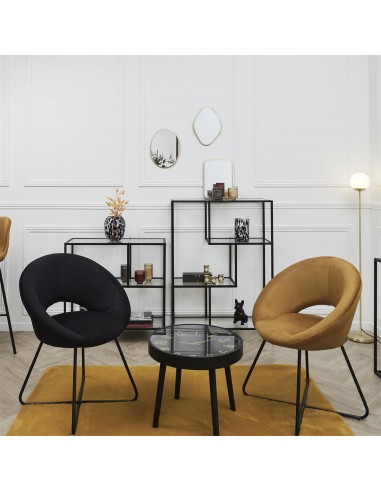 JULIA - Fauteuil rond velours côtelé...