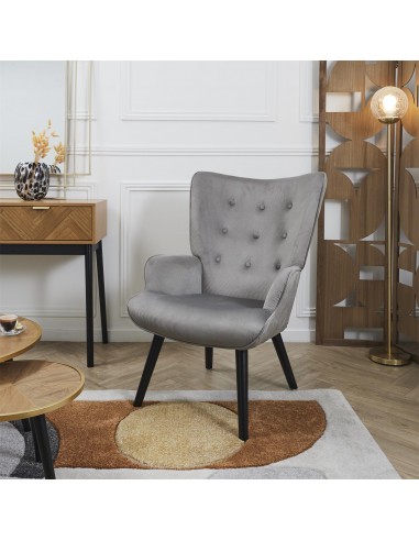 JULIA - Fauteuil de salon en velours...