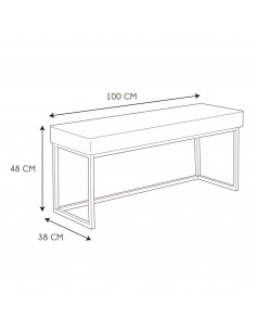 JULIA - Banc en velours... 2