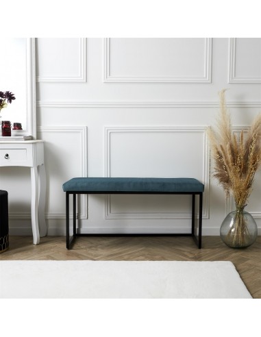 JULIA - Banc en velours côtelé bleu