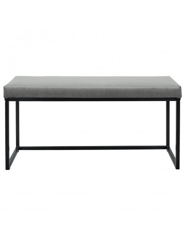 JULIA - Banc en velours côtelé gris