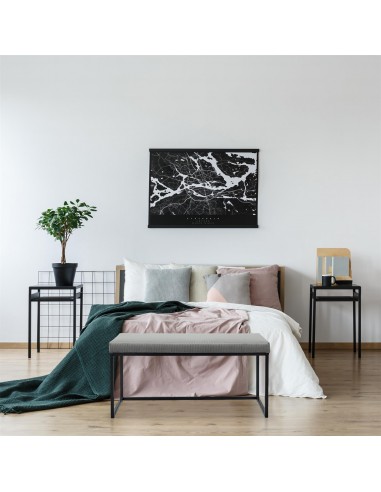 JULIA - Banc en velours côtelé gris