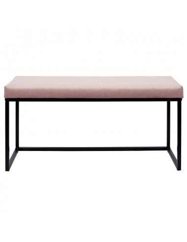 JULIA - Banc en velours côtelé rose
