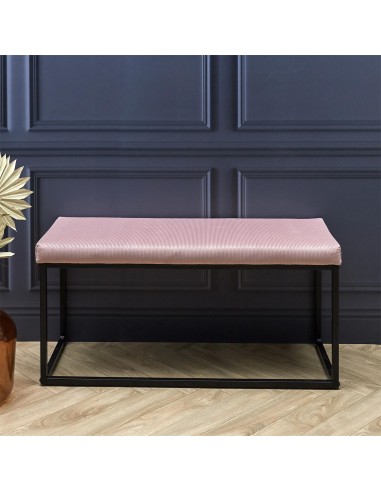 JULIA - Banc en velours côtelé rose