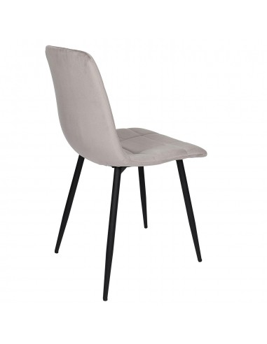 MATEO - Chaise en velours taupe