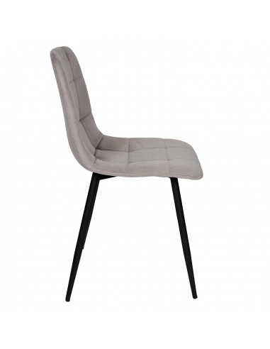 MATEO - Chaise en velours taupe