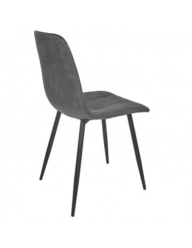 MATEO - Chaise en velours gris