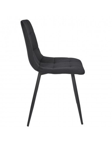 MATEO - Chaise en velours noir