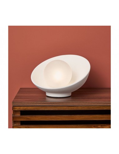 Lampe Nacre en céramique blanche