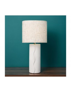 Lampe Isore blanche et beige 2