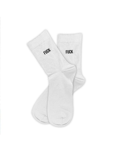 Chaussettes blanches Fuck homme