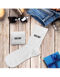 Chaussettes blanches Bad Boy homme 2