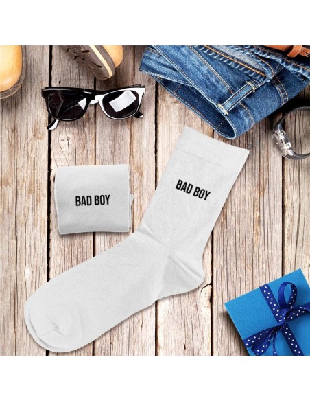 Chaussettes blanches Bad Boy homme