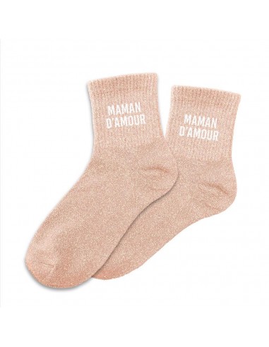 Chaussettes paillettes maman d'amour