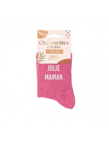 Chaussettes paillettes jolie maman