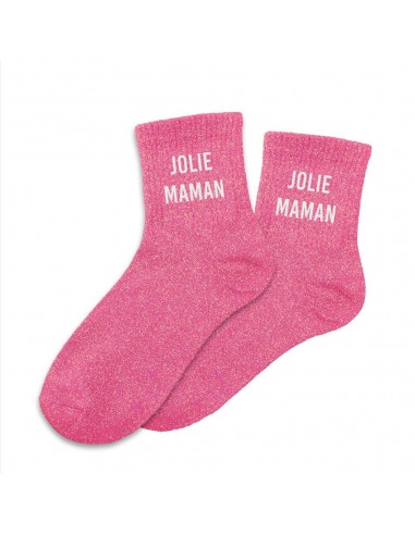 Chaussettes paillettes jolie maman