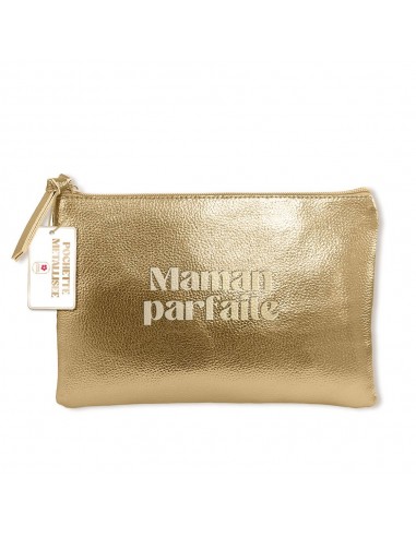 Pochette métalisée or maman parfaite