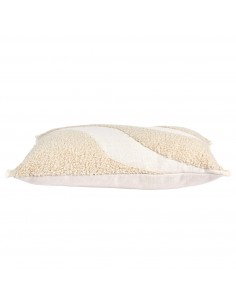 Housse de coussin beige et...