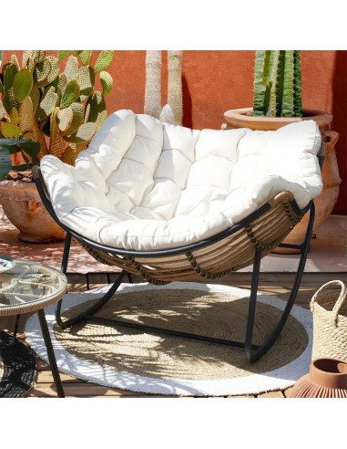 TULUM - Fauteuil à bascule beige
