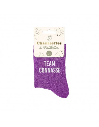 Chaussettes à paillettes Team Connasse