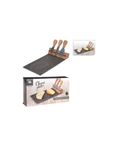 ESSENTIEL - Plateau à Fromages et ses 4 Couteaux