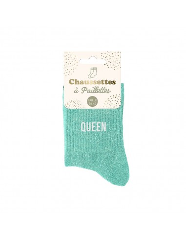 Chaussettes à paillettes Queen
