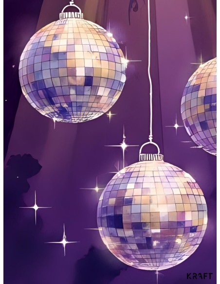 Affiche Disco – Poster déco 30x40 cm – Ambiance 70’s par KRAFT