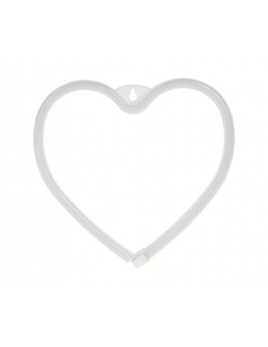 Néon cœur rose à piles