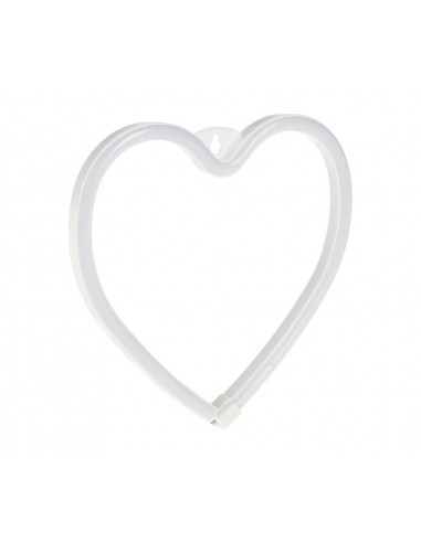 Néon cœur rose à piles