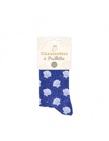 Chaussettes à paillettes bleu – Motif...