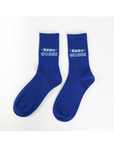Chaussettes « BEAU GOSSE » bleues – Style fun et décontracté