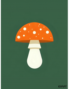 Affiche champignon automne...