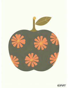 Affiche 30x40 Pomme automne...