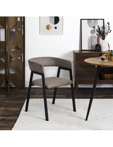 SCOTT - Fauteuil design en velours...