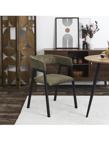 SCOTT - Fauteuil design en velours...