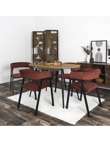 SCOTT - Fauteuil design en velours...