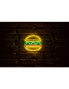 Néon mural USB « Burger » –...