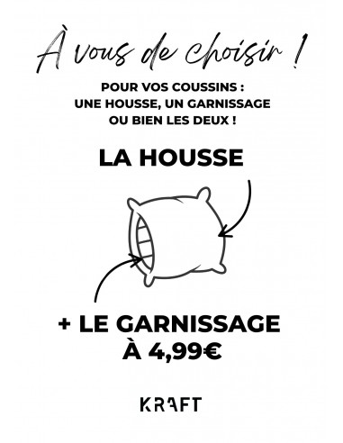 Housse de Coussin Flanelle Écru à...