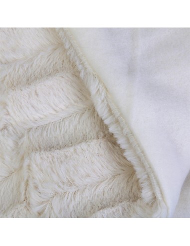 Plaid Imitation Fourrure à Anse Blanc...