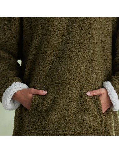 Sweat Plaid Bouclette Matcha Vert...