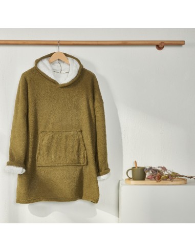 Sweat Plaid Bouclette Matcha Vert...