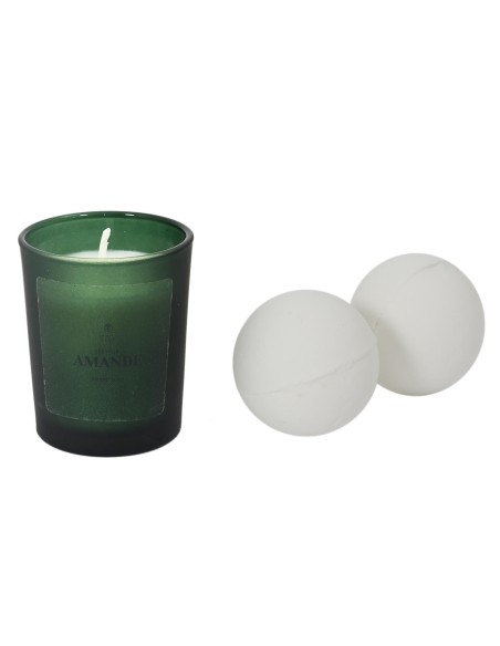 Coffret détente amande | Bougie parfumée & bombes de bain